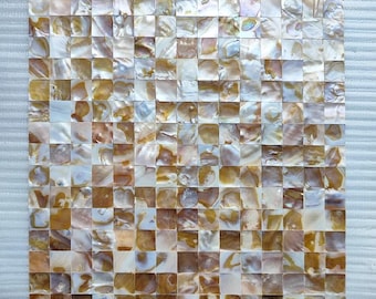 Dark Dapple Mother of Pearl Mosaic Tile, Bathroom/Kitchen Wall