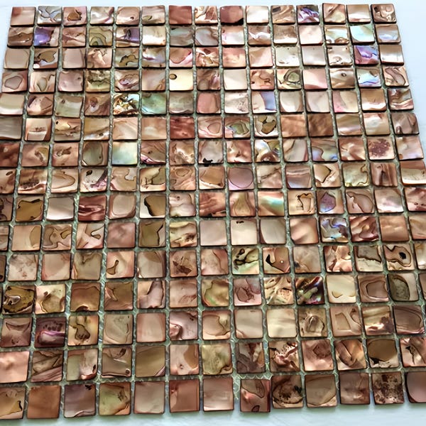 Dark Mother of Pearl Mosaic Tile, Moody Iridescent Shell Tile for Kitchen, Bath & Statement Shower Wall
