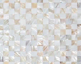 Square Mother of Pearl Mosaic Tile, Bathroom Kitchen Wall Tile