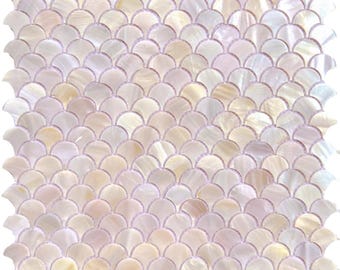 Natural Scallop Mother of Pearl Mosaic Tile for Bathroom Kitchen Shower Spa Wall Tile
