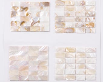 Mother of Pearl Sample Tile Collection,Set of 4 Small Samples