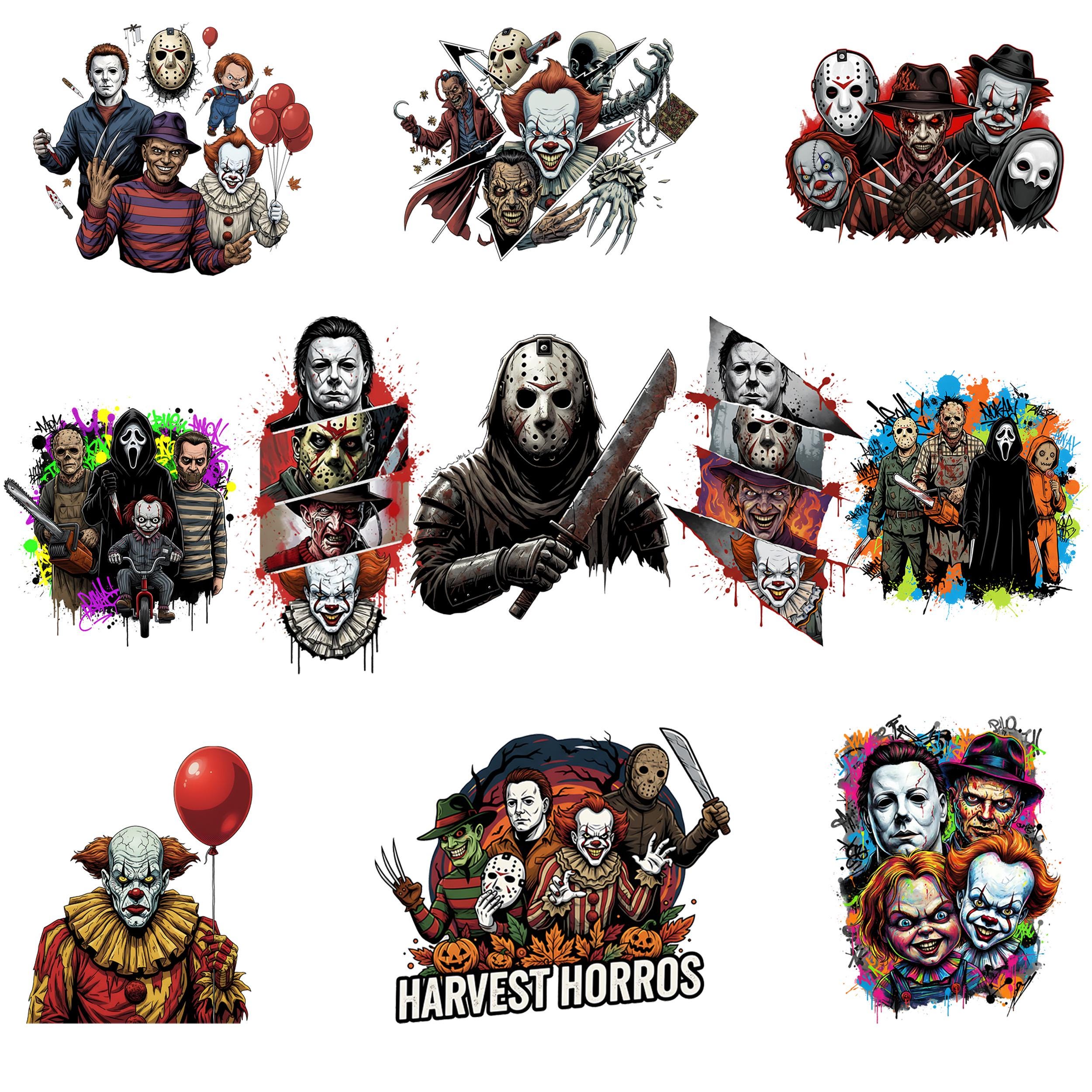 Oracal Vinyl Horror Decal – Slashers Trio Sticker For Car, Laptop, Window, Or Any Smooth Surface