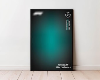 Performances Mercedes-AMG F1 W14 E | Art numérique pour poster mural | Compatible F1 Technic 42171 | Impression numérique | Poster Formule 1