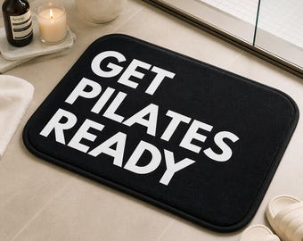 Alfombrilla de baño divertida para Pilates / Alfombra para prepararse para Pilates / Decoración de baño para chicas Pilates / Regalo para amantes del gimnasio
