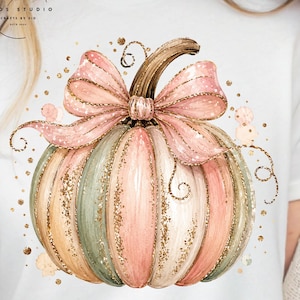 Preppy Pumpkin Png, Fall Floral Bow Pumpkin Design, Boho Floral Autumn Pumpkin Sublimation, Colorful Coquette Pumpkin Png, Gingham Fall Bow