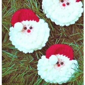 Vintage Crochet Santa Face Ornament Pattern