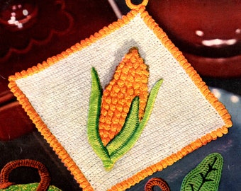 Vintage Corn on The Cob Pot Holder Pattern