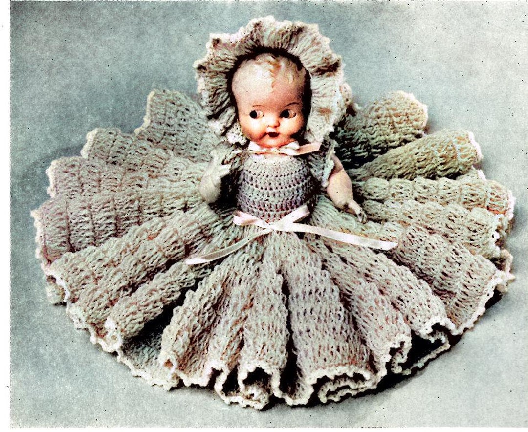 Vintage Crochet Bed Doll Pattern Etsy