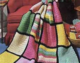 Stained Glass Crochet Afghan Squares