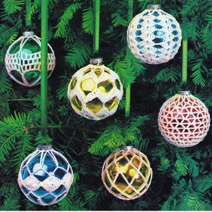 Vintage Crochet Christmas Ornaments Covers Pattern 5 Designs