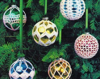 Vintage Crochet Christmas Ornaments Covers Pattern 5 Designs