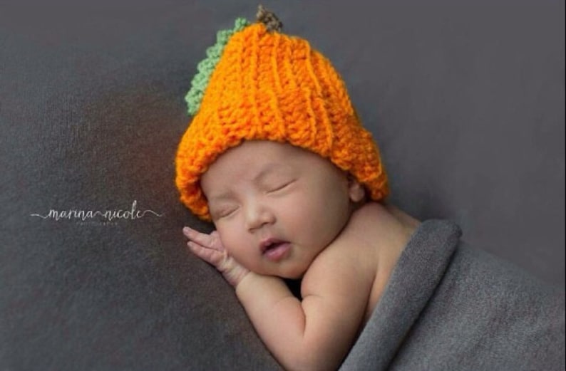Crochet Infant Baby Pumpkin Hat Pattern Only Etsy