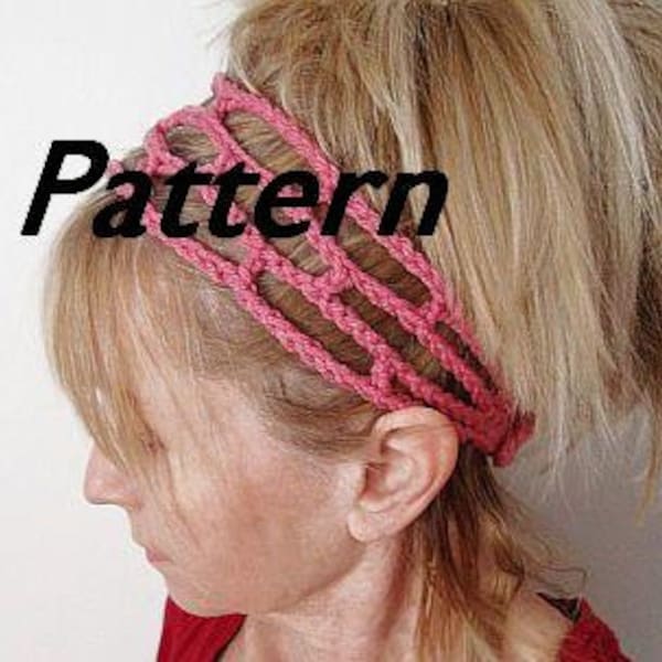 Crochet Trellis Headband Pattern  Instant Download
