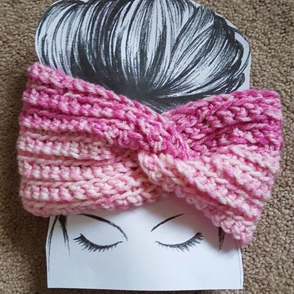 Printable Messy Bun  Display Card for Head Warmers, Crochet Headbands, etc