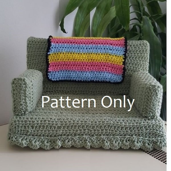 Crochet Cat Couch  Kitty Bed Chair Pattern  PDF Make in Different Sizes