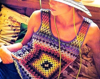 Vintage Granny Square Tank Top Pattern