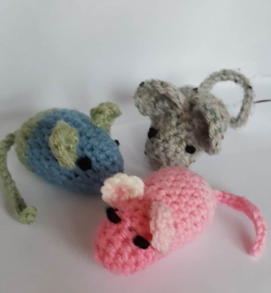 Crochet Mouse Cat Kitty Toy Pattern PDF Etsy