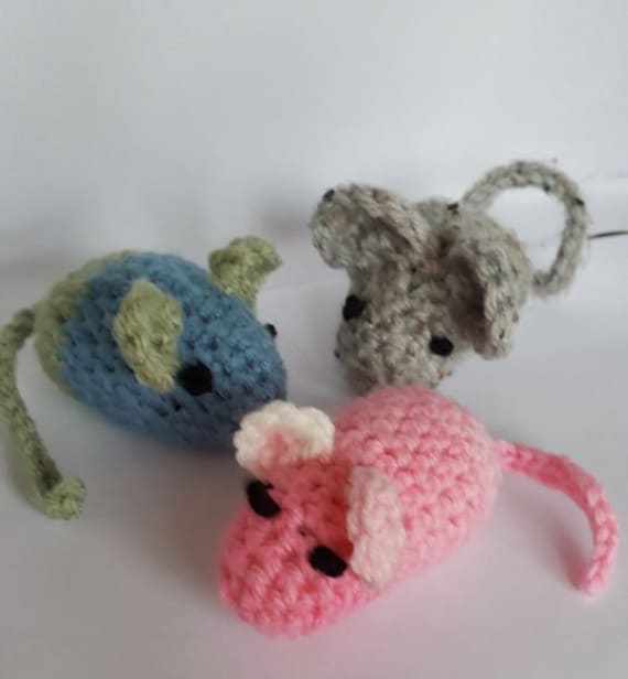Crochet Mouse Cat Kitty Toy Pattern PDF Etsy