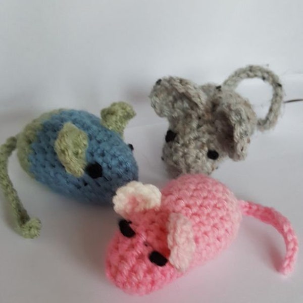 Crochet Mouse Cat Kitty Toy Pattern PDF