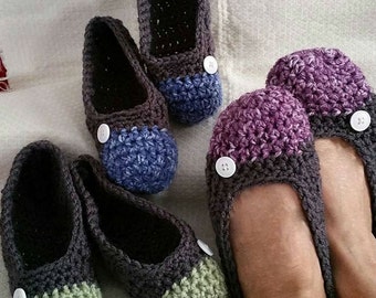 Crochet Basic Slipper Womens PDF Pattern Only