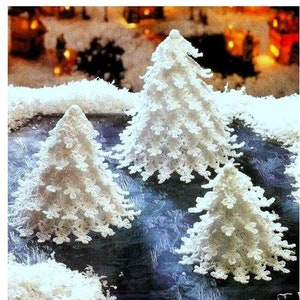 Vintage Pattern  Crochet Christmas trees