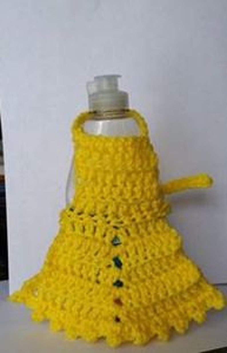 Crochet Dish Soap Bottle Apron and Dress Pattern Only Etsy