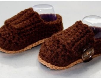 Crochet Baby Boy Loafers sz 3-6 months Pattern PDF