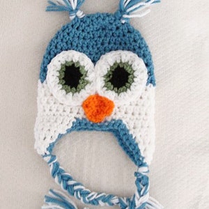 Crochet Owl Hat Pattern Newborn to 18 Months PDF image 4