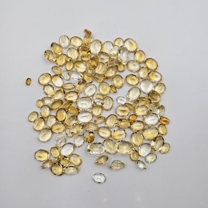 Citrino natural facetado de forma ovalada, piedras preciosas sueltas de diferentes tamaños (4 mm-10 mm)