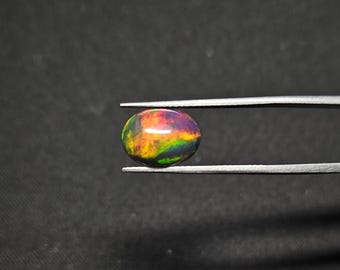 1.95 Carat Black Ethiopian Opal Oval Cabochon 11X8MM