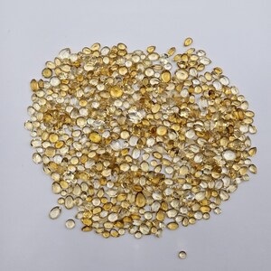 100 stuks citrien gefacetteerde losse edelstenen mix vorm en grootte (2 mm-6 mm)