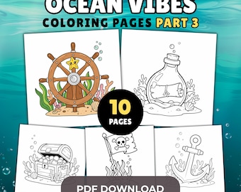 Malvorlagen zum Thema Ozean: Unterwassermotive für Kinder (PDF-Download)