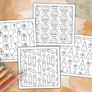Bold and Easy Patterns Coloring Pages: Cute and Simple Printable Designs, Relaxing and Fun Coloring Sheets for Stress Relief (PDF Download) image 3