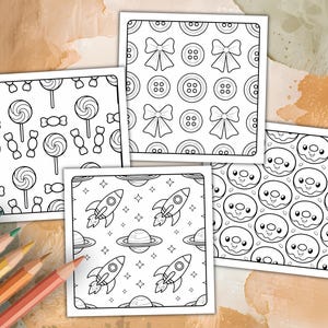 Bold and Easy Patterns Coloring Pages: Cute and Simple Printable Designs, Relaxing and Fun Coloring Sheets for Stress Relief (PDF Download) image 4