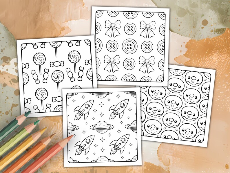 Bold and Easy Patterns Coloring Pages: Cute and Simple Printable Designs, Relaxing and Fun Coloring Sheets for Stress Relief (PDF Download) image 4