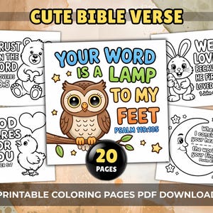 Dibujos para colorear con versículos bíblicos para niños: Diseños cristianos sencillos (descarga en PDF)