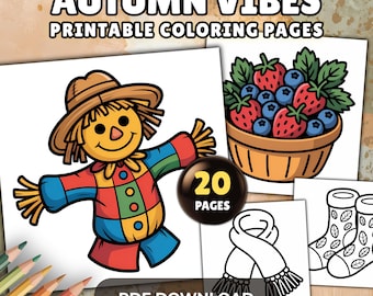 Herbstliche Malvorlagen: 20 ausdrucksstarke Herbstmotive für Kinder und Erwachsene (PDF-Download)