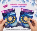 Pregnancy announcement – Scratch-off astrological sign card – Astrological ticket – Surprise zodiac sign card – You're going to be a dad/aunt/grandma... product logo