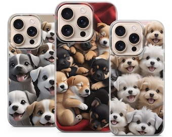 Puppy Dog Phone Case, Soft TPU Protective Cover, Christmas Gift