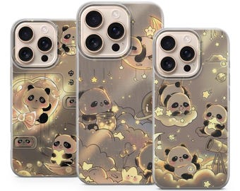 Panda Phone Case Gift Art for iPhone 17Pro,17, 16, 15, 14, 13, 12, 11 Samsung S25, S24, S23, S22, A16, A26, A56, Pixel 10, 9