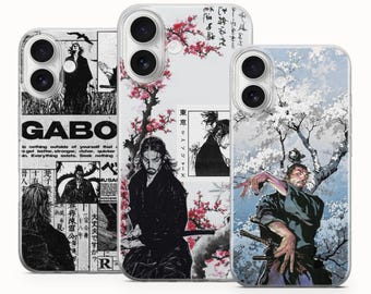 Manga Lover Phone Case Japanese Anime Newsprint Gift Art for iPhone 17 Pro Max, 16e, 15, 14, 12 Samsung S25 Ultra, S24 FE, A56, Pixel 10 XL
