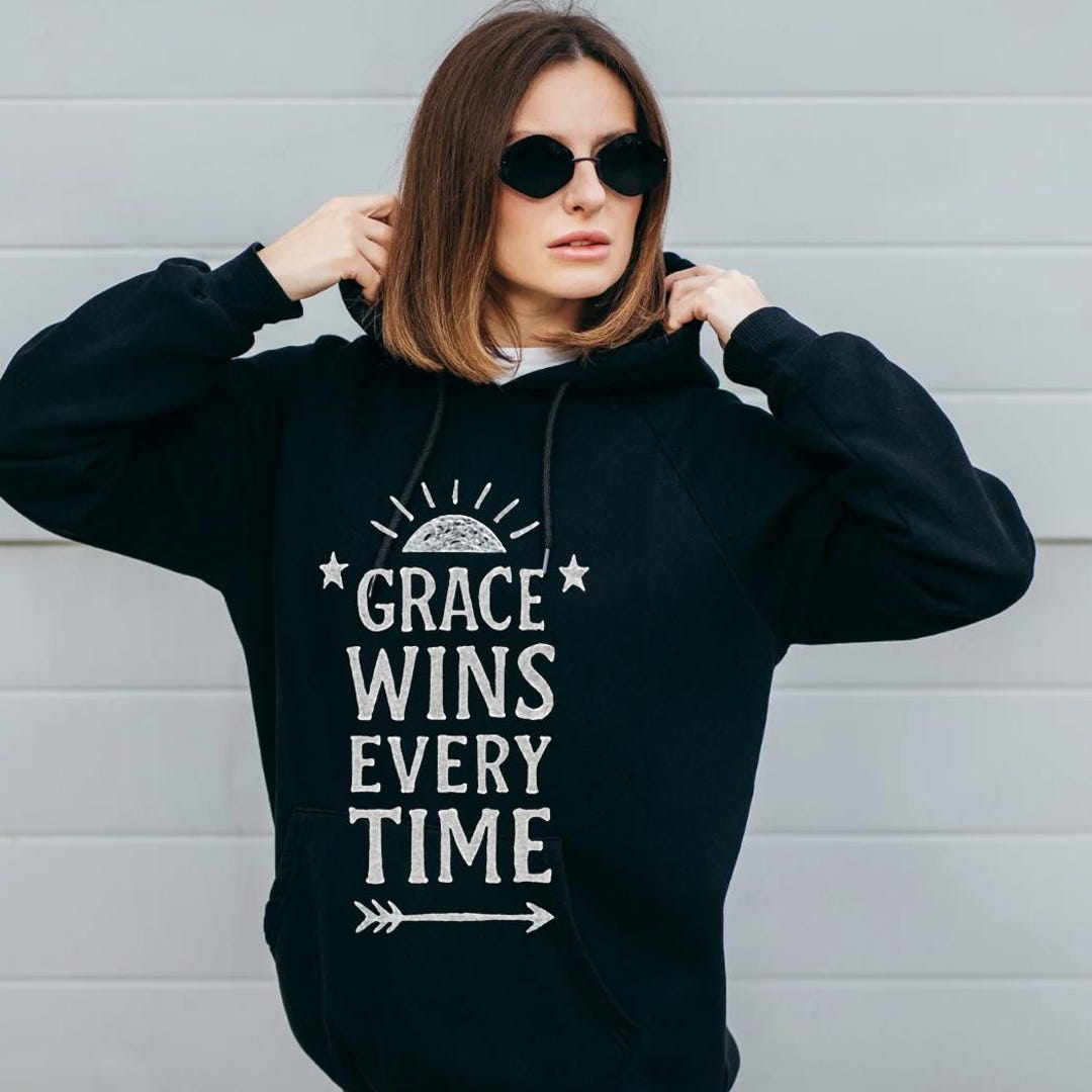 Grace Wins Every Time - Digital Download PNG & PDF - Motivational Quote ...