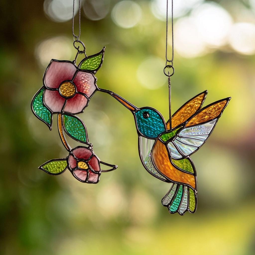 Hummingbird Suncatcher Hummingbird Stained Window Hangings Best Selling ...