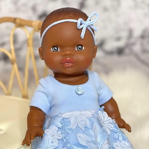 Laine DRESS - PDF digital doll sewing pattern - fits 15” Miniland & 13” Minikane dolls