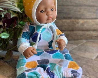 Sleep gown ~ fits 12.63" baby Miniland dolls ~ may fit others ~ PDF Sewing pattern ~ Cambria Laine