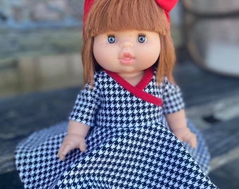 Belle doll DRESS - PDF digital sewing pattern - fits 12.63" baby Miniland, 13" Minikane, 15” Miniland & others!