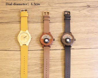 Wooden Compass Watch with Integrated Navigation - Multifunctional Outdoor Wristwatch for Hiking, Camping & Survival Gear
