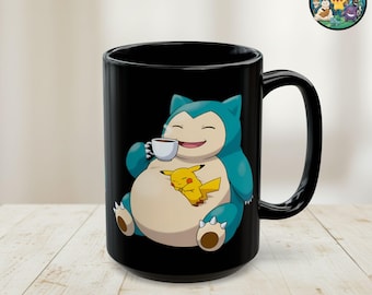 Snorlax Coffee Mug, Cute Anime Fan Gift