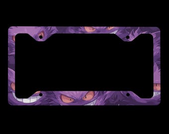 Purple Ghost License Plate Frame | Shadow Ghost Car Accessory Gift