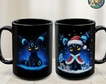 Shiny Umbreon Black Mug: Anime Ceramic Cup, 15oz